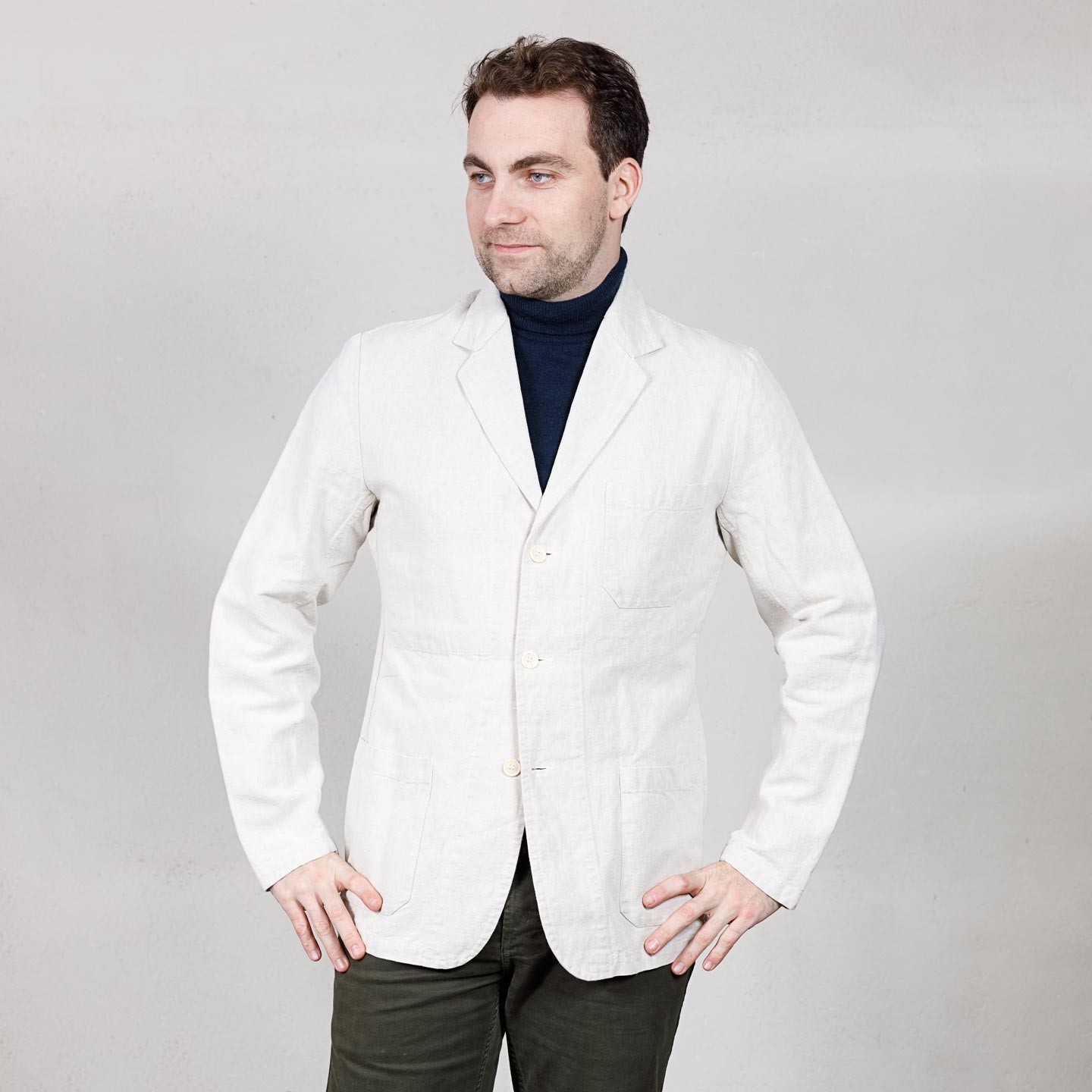 PRODUCTS: FR Cotton Shop Coat, Navy 42 Length