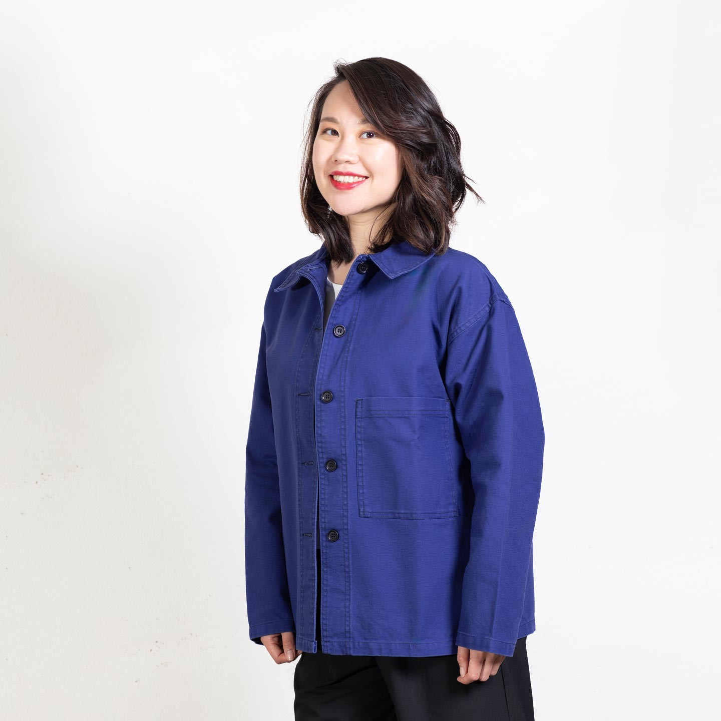 Drop-Shoulders Workwear Jacket in organic cotton 1G/6K