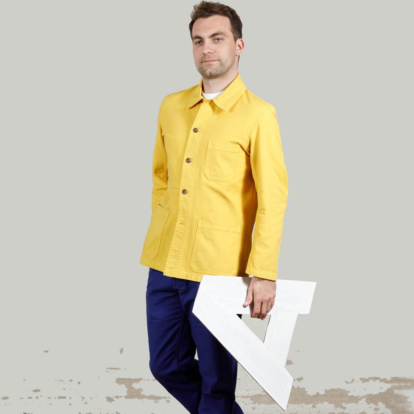 VETRA Workwear Jacket in organic cotton twill fabric 1C/5C pineapple